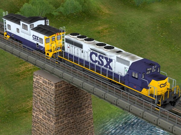 US Diesellokomotive EMD SD40 CSX und Caboose (DK1461 )