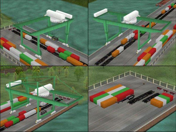 Containerkraene - gruen-wei&szlig; (DK1511 )