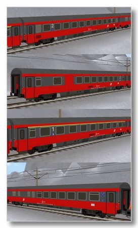 &Ouml;BB EC-Wagen verkehrsrot, Epoche V (GH2423 )