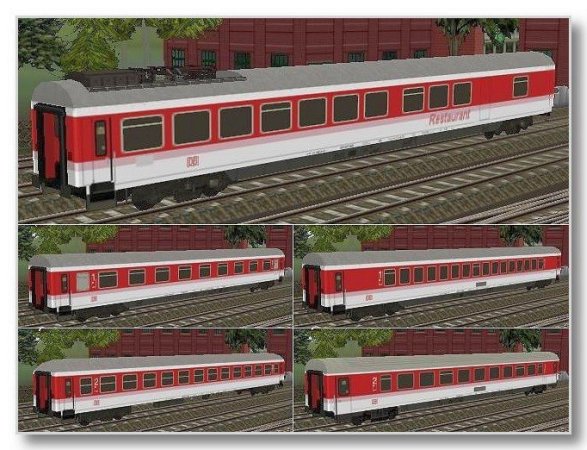DB IC-Wagen -rosarot- Epoche V, Set 1 (GH2454 )