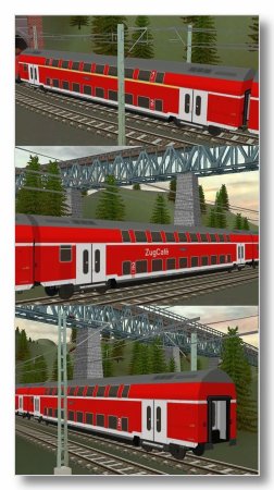 DB Doppelstockwagen mit Hocheinstieg, rot (GH2456 )