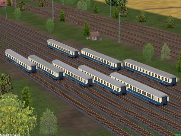 Liegewagen DB UIC-X in blau-beiger Lackierung, Set 3 (GH2511 )