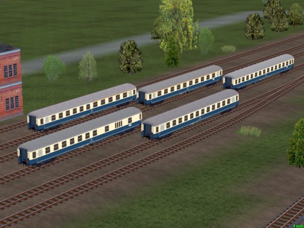 Sitzwagen DB UIC-X in blau-beiger Lackierung, Set 6 (GH2514 )