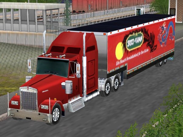Kenworth-Truck rot mit Trailer SuziWang (HB2427 )