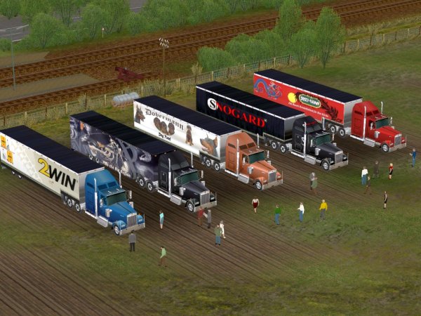 Sparset, 5 Kenworth-Trucks mit Treilern (HB2429 )