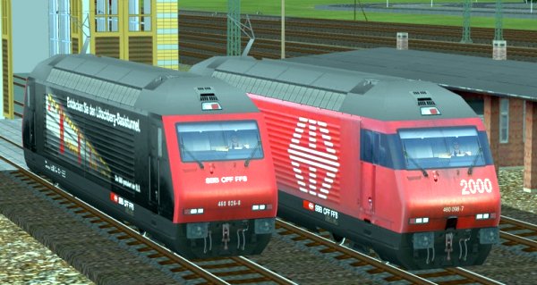 E-Lokomotive Re460 026 und SBB Re460 098 (HB3450 )