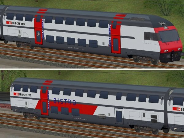 Doppelstock-Wagen IC2000 der SBB (HB3544 )