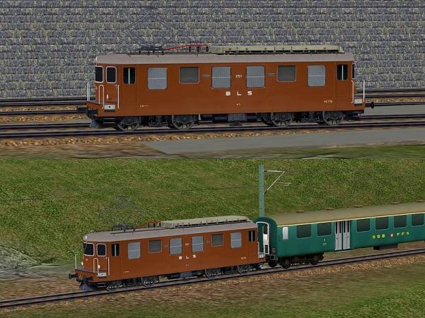 E-Loks der Baureihe Re 4/4 der BLS in Epoche V (HB3572 )