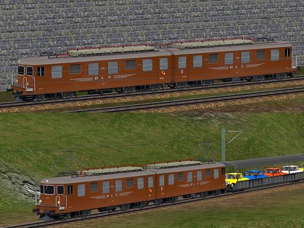 E-Loks der Baureihe Ae 8/8 der BLS in Epoche IV (HB3573 )
