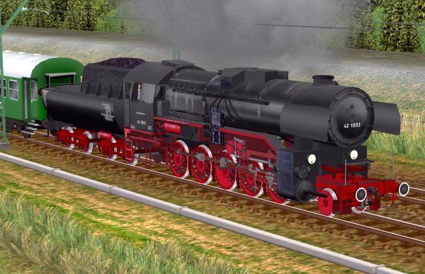 Schlepptenderdampflok der DB BR 42.1893 mit Wannentender T30 (HH1403 )