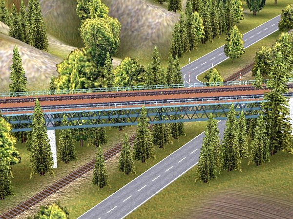 Fachwerkbruecke zweigleisig (HS2402 )