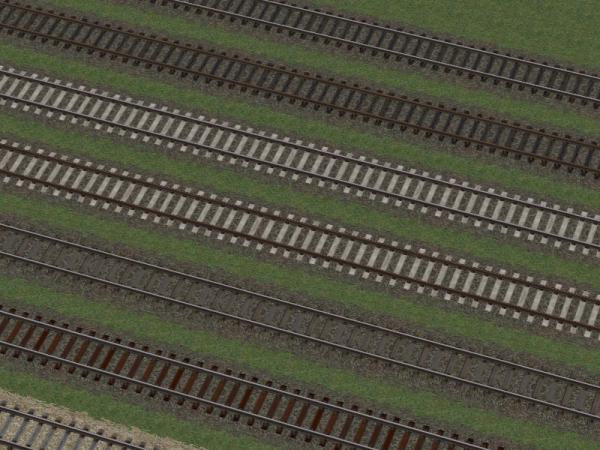 Schottergleise mit unregelm&auml;&szlig;iger &Uuml;bergangskante (HS3401 )