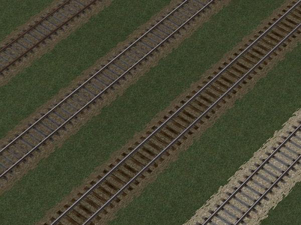 Schottergleise mit unregelm&auml;&szlig;iger &Uuml;bergangskante - Set 2 (HS3402 )