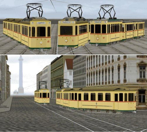 Stra&szlig;enbahn-Set Darmstadt (HW1409 )
