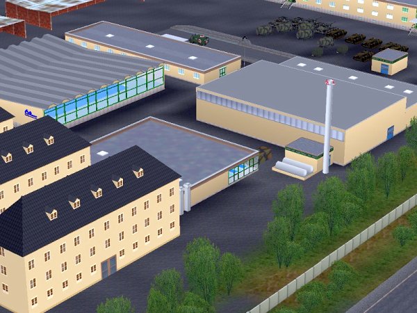 Moderne Kasernengeb&auml;ude Set 2 (IB1405 )