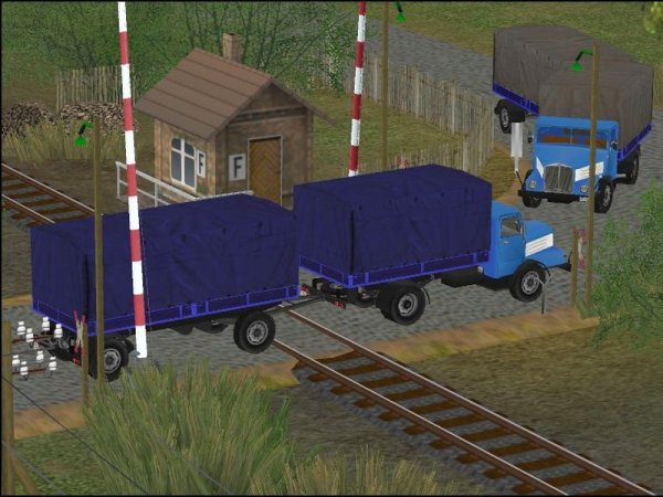 S4000 LKW mit Plane und Anh&auml;nger (KG1408 )