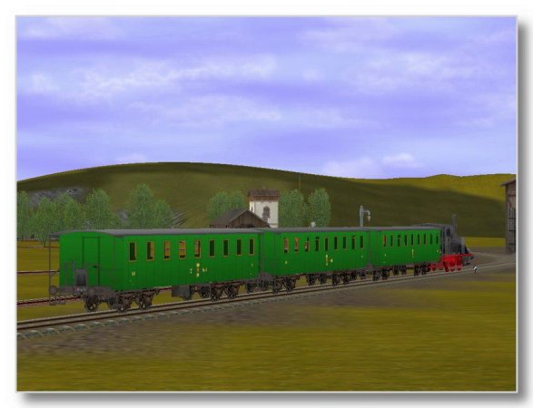 4-achs Personenwagen SBB C4 (KK1458 )