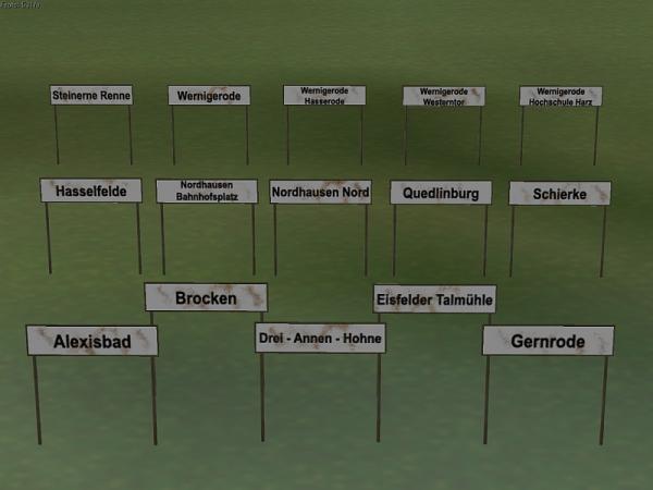 HSB-Haltestellenschilder kompatibel zu TexEx (KW1403 )