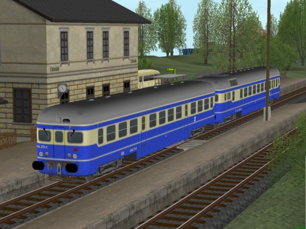 Triebwagen OBB5146-204 mit Steuerwagen OBB6546-211 (MK1484 )