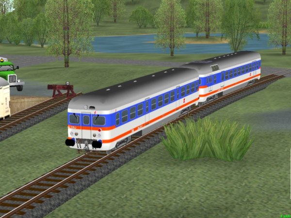 Triebwagen OBB5146-205 mit Steuerwagen OBB6546-220 (MK1485 )
