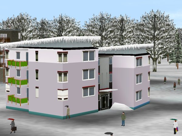 Stadtvillen im Winter (MK2405 )
