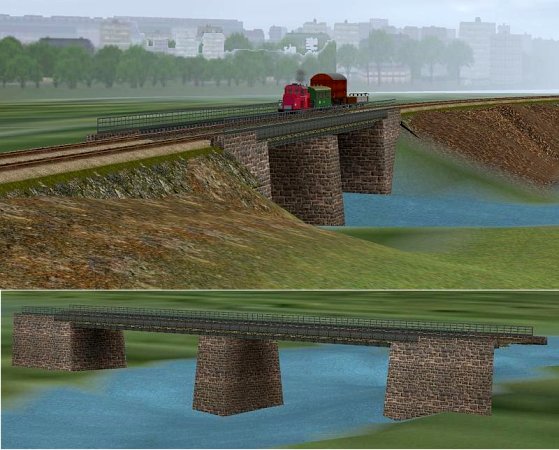 2gl Behelfs-Stahlbruecke Spur 1000mm (MK2422 )