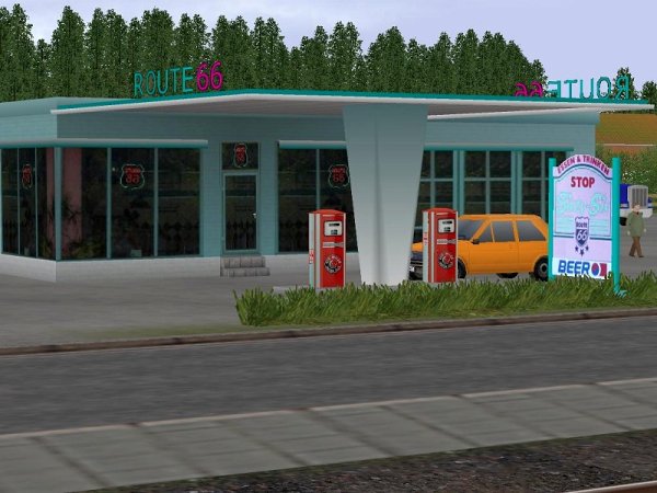 Tankstelle mit Rastst&auml;tte Route 66 (MM1403 )