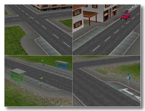 Stra&szlig;enmodule mit Gehwegen und Zubeh&ouml;r (MR1410 )