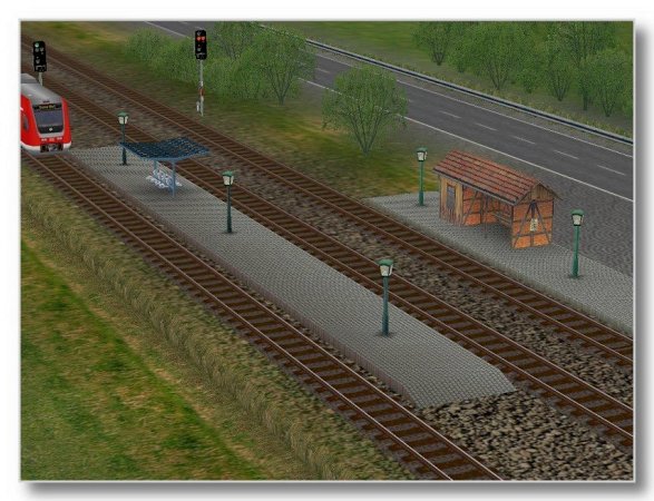 Haltepunkt Talemuehle mit Bahnsteigmodulen (MR1447 )