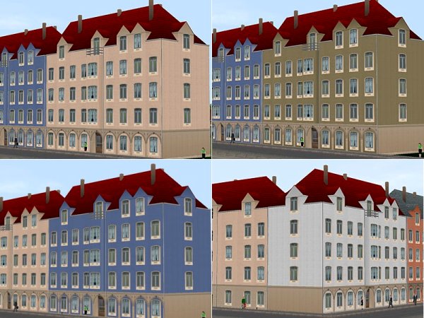 Stadtgeb&auml;ude in verschiedenen Farben (MS1404 )
