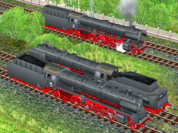 Sparset, G&uuml;terzug-Dampflokomotiven BR 41 der DB (RL2417 )