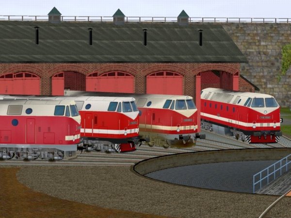 Diesellokomotiven BR 119 der DR (RS2402 )