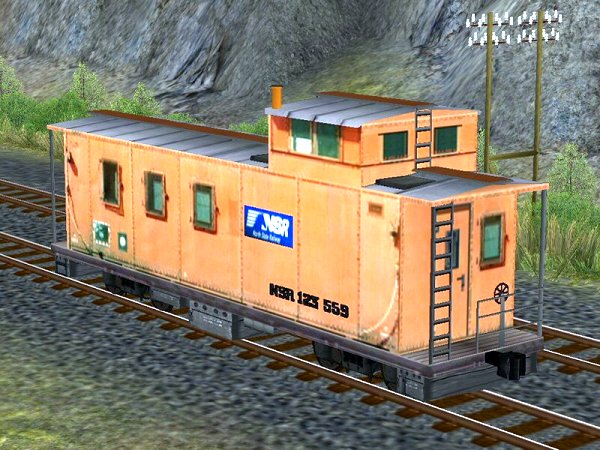 US-BOX-CAR 50ft-Waggon mit Begleitwagen (SB1459 )