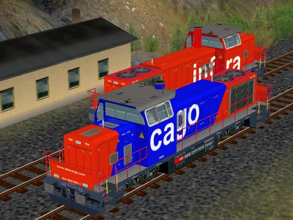Diesellokomotiven Am843 CARGO und INFRA (SB1464 )