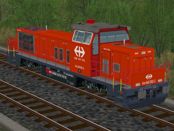 Sparset, Diesellokomotiven Am843 der SBB (SB1466 )