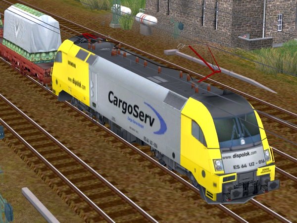 Elektrolokomotive ES64 U2-016 der Gesellschaft Cargo Serve (SB1481 )