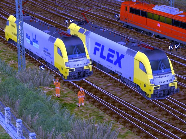 Elektrolokomotiven ES64 U2 Rurtal und FLEX (SB1486 )