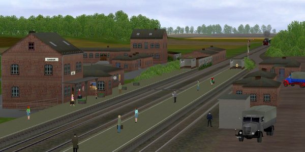 Bahnbetriebsgeb&auml;ude im Set (SH1401 )