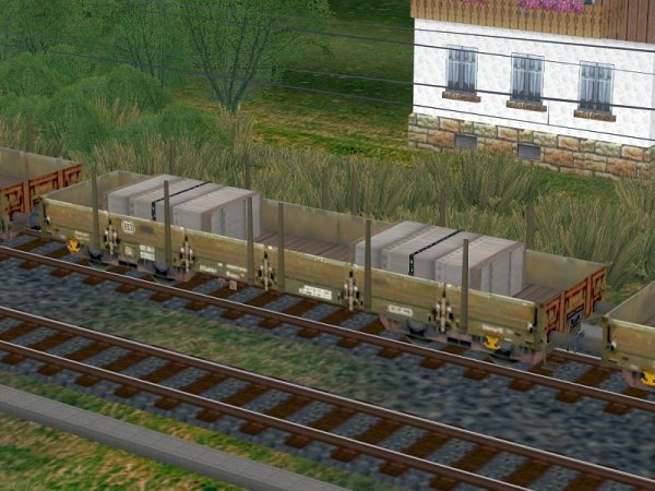 Flachwagen-Set Remms665 der DB und DBAG (SK2402 )