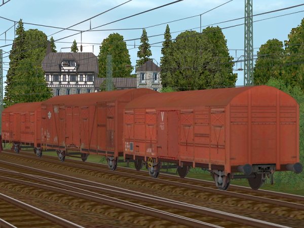2-achs. gedeckte G&uuml;terwagen diverser Bahngesellschaften (SK2418 )