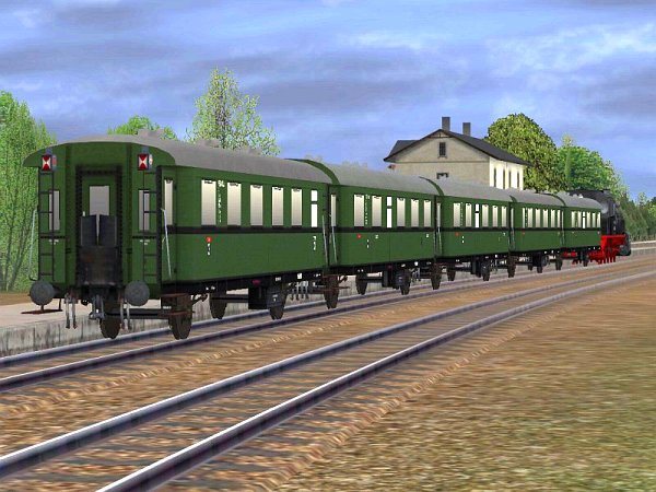 2-achs.Nebenbahnsitzwagen DB Epoche IIIa (SK2518 )