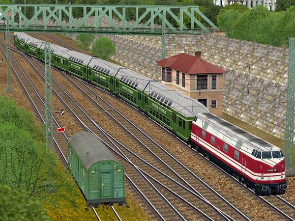Doppelstockgliederz&uuml;ge DB7&uuml;mpe und DB13&uuml;mpe der DR Epoche IIIb (SK2558 )