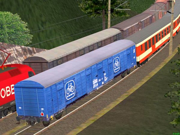 4-achs. gedeckte G&uuml;terwagen der &Ouml;BB (SK2579 )