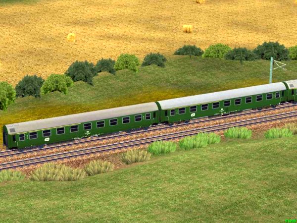 Reisezugwagen Set 2 der Tschechischen Staatsbahn (SK2593 )