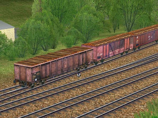 4-achsige offene G&uuml;terwagen europ&auml;ischer Bahnen Set 1 (SK2625 )