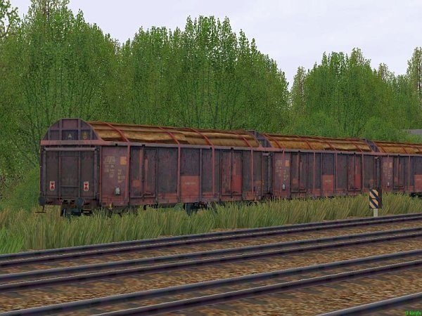 4-achsige offene G&uuml;terwagen europ&auml;ischer Bahnen Set 4 (SK2628 )