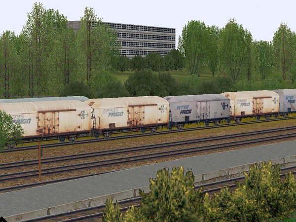 2-achsige K&uuml;hlwagen-Interfrigo eingestellt bei der FS (SK2633 )