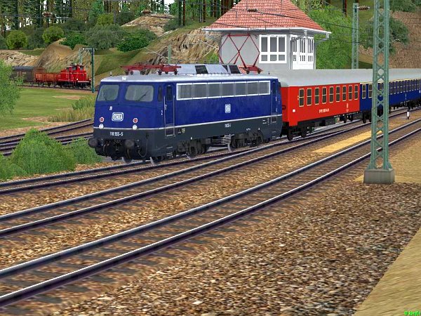 Schnellzuglokomotiven 110 306 und 355 der DB Epoche Iva (SK2656 )