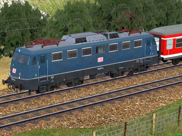 BR 110 B&uuml;gelfalte blau DBAG Epoche V (SK2661 )