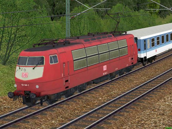 Elektrolokomotive 103 148 der DBAG orientrot Epoche V (SK2662 )